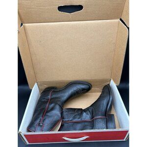 Justin Boots Mens 11.5 D Western Cowboy Boots Black Leather London Calf 3285 GUC